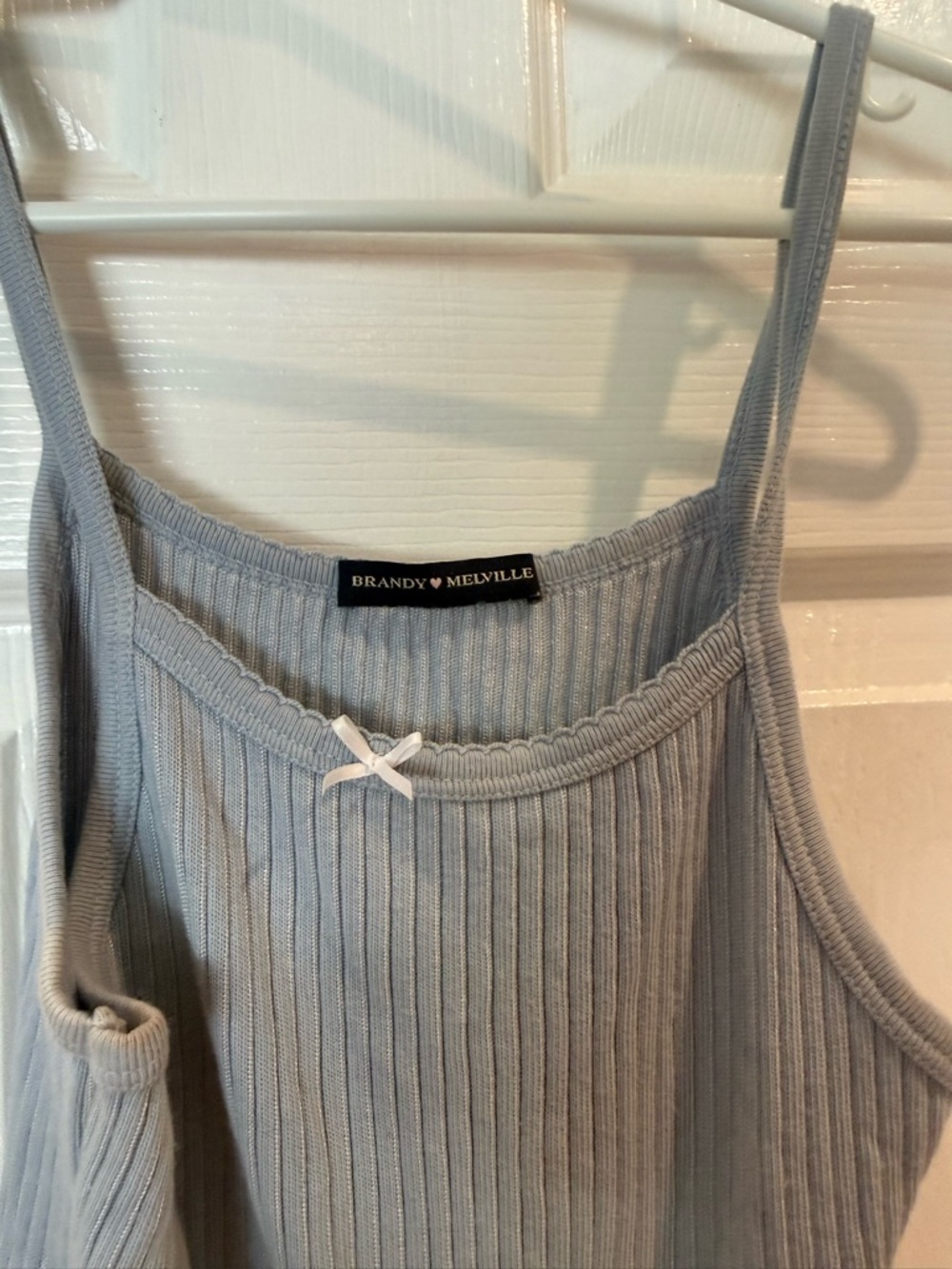 Brandy Melville Ribbed Light Blue Tank Top